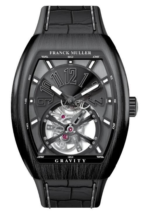 Best FRANCK MULLER Vanguard Gravity Tourbillon Brushed Black Titanium V 41 T GRAVITY CS NR BR (TT) (NR NR TT) Replica Watch